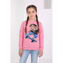 Kinderos Ayıcık Baskılı Kalın Çocuk Sweatshirt - 26K 1625