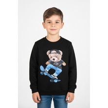 Kinderos Ayıcık Baskılı Kalın Çocuk Sweatshirt - 26K 1625