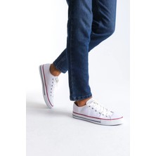 Joy Ayakkabı JY0422 Luke Bağcıklı Keten Kumaş Erkek Günlük Sneaker Ayakkabı Kbt - Beyaz