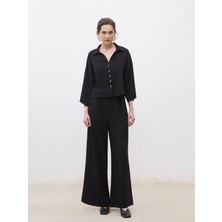 Soulife Loose Fit Krep Kadın Pantolon