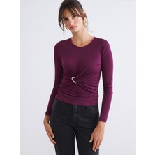 Soulife Bisiklet Yaka Büzgülü Bluz