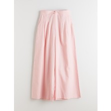 Soulife Beli Lastikli Geniş Paça Kadın Pantolon