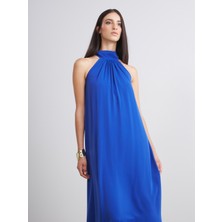 Soulife Halter Yaka Büzgülü Elbise