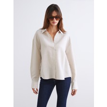 Soulife Çizgili Poplin Kadın Gömlek