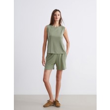 Soulife Beli Lastikli Kadın Şort