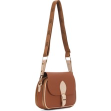 Newish Kadın Uzun Askılı Çapraz Omuz Çantası NEW357 - Taba