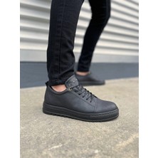 Joy Ayakkabı JY152 Cool Bağcıklı Cilt Erkek Günlük Spor Klasik Ayakkabı Cst - Siyah