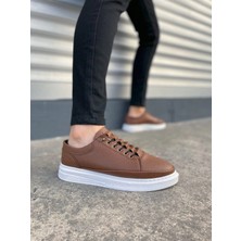 Joy Ayakkabı JY0535 Prime Bağcıklı Cilt Erkek Günlük Sneaker Ayakkabı Cbt - Taba