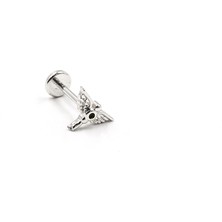 Sose Moda Mystic Anka Model Yeşil Taşlı Zirkon Tragus Piercing – Gümüş | Parlaklığını Korur, Alerji Yapmaz