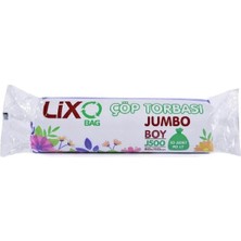 Venüs Shopping J-500 Jumbo Boy Çöp Torbası 80 x 110 cm 10 Lu Rulo x 1 Paket = 10 Adet (Siyah)