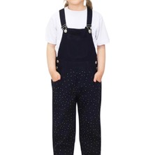 Modanino Kız Çocuk Taş Süslemeli Jean Salopet Elbise 8-13 Yaş 12388