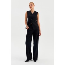Nish&Chic Pilesiz Cepli Palazzo Pantolon