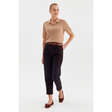 Nish&Chic Beli Kemerli Gabardin Pantolon