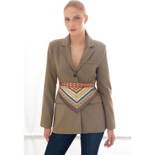 Nish&Chic Desenli Saten Fular