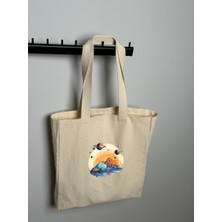 Coutliner Planets Baskılı Bez Çanta