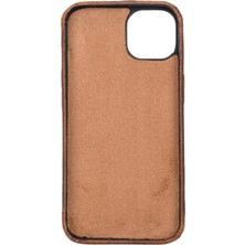 Bouletta Apple iPhone 13 Mini Uyumlu Deri Arka Kapak Rock G2 Kahverengi