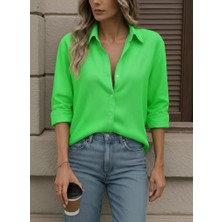 Arben Boutique Kadın Uzun Kollu Yakalı Önden Düğmeli Gömlek