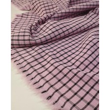 Kumaş Parça Pembe Siyah Renklerde Bürümcüklü Jarse En: 160 cm