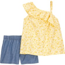 Carter's Kız Bebek Şortlu Set 12 Ay Çok Renkli Desenli Eğlenceli Yaz Kıyafeti