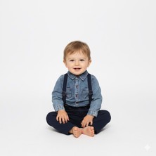 Mnk Baby & Kids Jeans Gömlek Gabardin Pantolon Erkek Bebek Takımı M00774