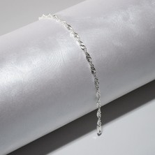 Silvalli 40 Mikron Singapur Gümüş Bileklik