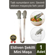 Svein Özel Tasarım Pratik Sevimli Eldiven Şekilli Isıya Dayanıklı Silikon Uçlu Mini Mutfak Servis Maşası
