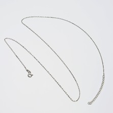 Silvalli 30 Mikron Rodyum Force Uzatma Gümüş Zincir