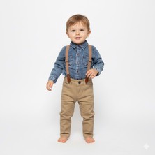 Mnk Baby & Kids Jeans Gömlek Gabardin Pantolon Erkek Bebek Takımı M00774