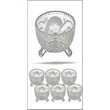 Venüs Shopping 6'lı Kristal Lüx Ayaklı Cam Çerezlik Şekerlik Sunumluk Kase