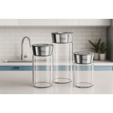 Arow Inoxy 3'lü Kavanoz Seti