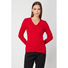 Eskişehir Mağazacılık 65496 Onteks V Yaka Yakası Düğmeli Kazak