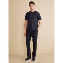 Brooks Brothers Normal Bel Düz Paça Standart Lacivert Erkek Pantolon BBFW25MPT023