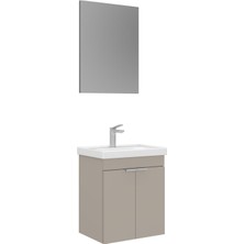 Orka Banyo Desna 50 cm Banyo Dolabı Takımı (Düz Aynalı)