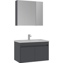 Orka Side 75 cm Kapaklı Banyo Dolabı Takımı