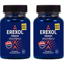 Erexol 2 Adet Erkeklerin Canlılığına Tarafların Keyfi Için L-Argininli L-Citrullineli Macatozlu Çinko ve Üzüm Çekirdeği Extreli 30 Lu Kapsüller
