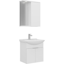 Orka Purus 55 cm Asma Banyo Dolabı Takımı (Spot Aynalı)