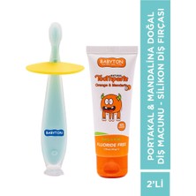 Babyton Doğal Portakal & Mandalina Florürsüz Diş Macunu - Silikon Diş Fırçası
