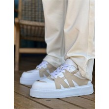 Natural Shoes MN2407 - Cbt Star-X Erkek Spor Ayakkabı Beyaz / Bej