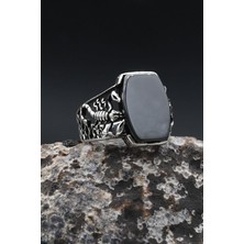 Prestige Oniks Taşlı  Akrep Figürlü 925 Ayar Gümüş Yüzük 902361