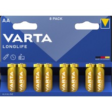 Varta Longlife Aa Kalem Alkalin Pil Paket 8'li 3 Adet