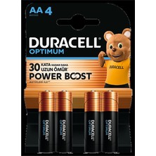 Duracell Optimum Powerboost Aa Kalem Pil 4'lü 2 Adet