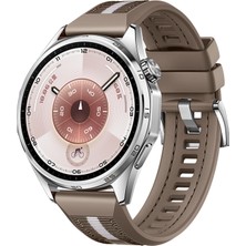 Redmud Teknoloji Huawei Watch Gt6 46 mm ile Uyumlu Orijinal Tasarım Dikiş Detaylı Yumuşak Silikon Kordon