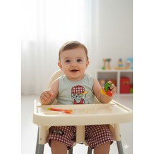 Şimo Butik Erkek Bebek Şortlu Takım, Baykuşlu, Pötikareli