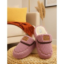 Slipcat Kadın Desenli Peluş Kaymaz Hafif Tabanlı Tüylü Terlik  Ev Terliği