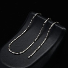 Silvalli 50 Mikron Oksitli Yuvarlak Kral Gümüş Zincir