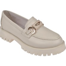 Pullman Divadonna Hakiki Deri Makosen Kadın Ayakkabı BL-2855   Bej