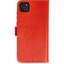 Huawei Y5P Kılıf Trend S Plus Kapaklı Kılıf - Kırmızı