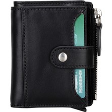 Bouletta Deri Cüzdan ve Kartlık, Mekanizmalı, 10 Adet Kart Bölmeli, Siyah