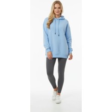 Gigi Giyim Bebe Mavi Oversize Üç Ip Unisex Sweatshirt