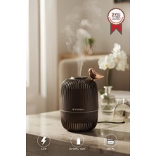 Torima Hava Nemlendiricisi Buhar Makinesi Kuş Detaylı Ahşap Görünümlü 280 ML H17 Koyu Kahverengi